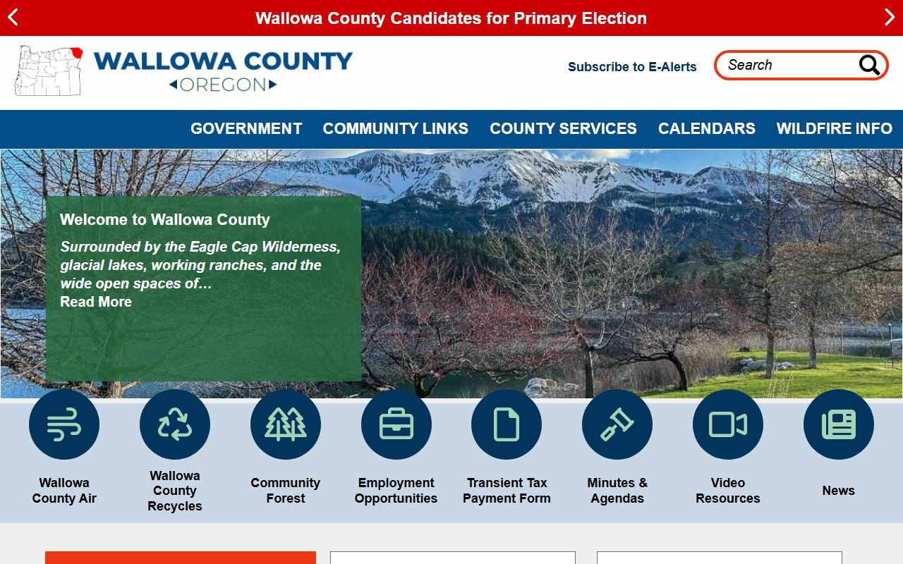 Wallowa County official website for county services and records