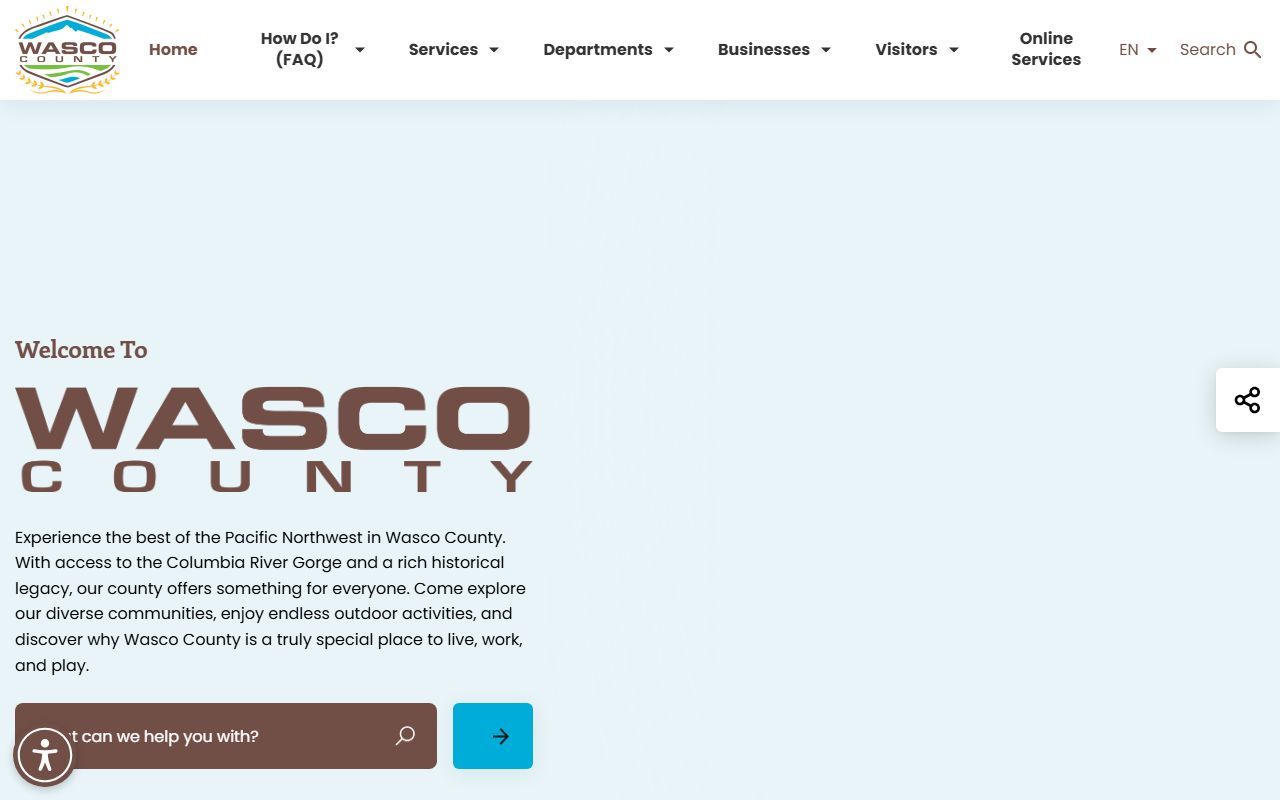 Wasco County official website for county services and records