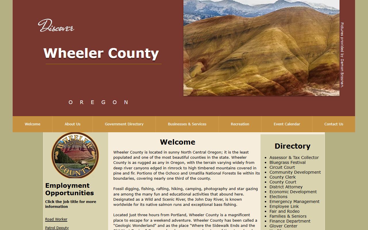 Wheeler County official website for county services and records
